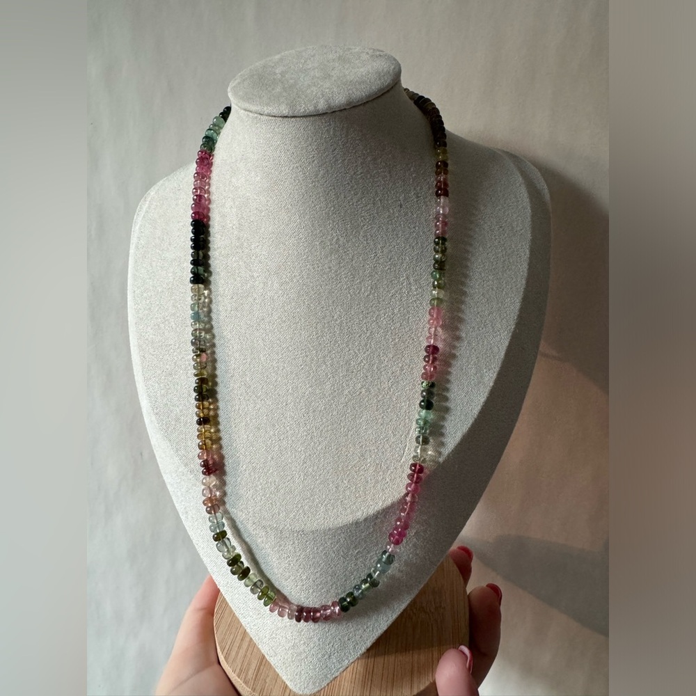 Natural Tourmaline Gem Necklace